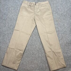 Dockers Chino Pants Men's Size Tan Beige 34x32 100% Cotton Slash Pocket Preppy